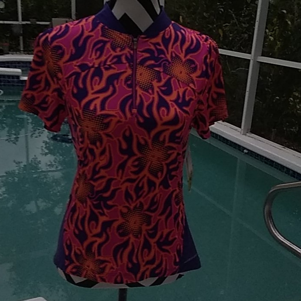NWT S/S Bike Jersey Nishiki medium Purple Orange